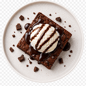 Brownie with Icecream – Menu item at Mirako Pizzerria